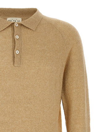 Beige Cotton Polo Shirt