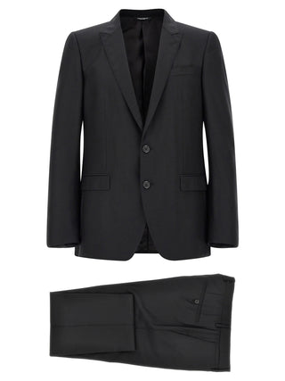 Black Virgin Wool Two-Piece Suit