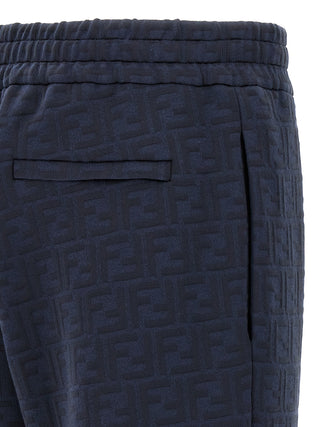 Blue Polyester Joggers (Workout Pants)