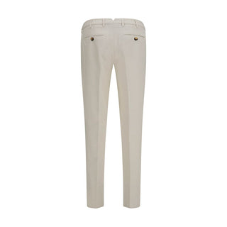 White Cotton Casual Pants