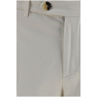 White Cotton Casual Pants