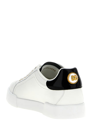 Bicolor Calfskin Low Top Sneakers