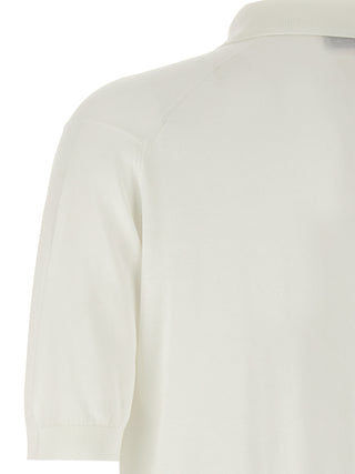 White Cotton Polo Shirt