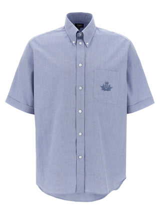 Blusa de algodón azul