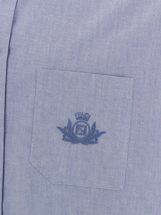 Blusa de algodón azul