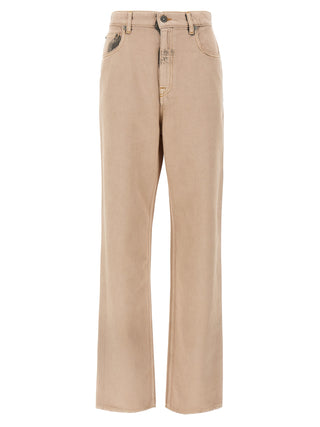 Multicolor Cotton Straight-Leg Jeans