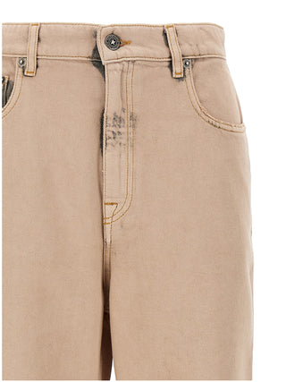 Multicolor Cotton Straight-Leg Jeans