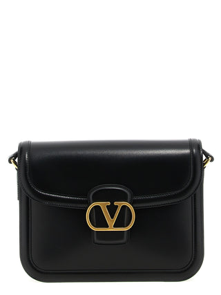Black Calfskin Shoulder Bag