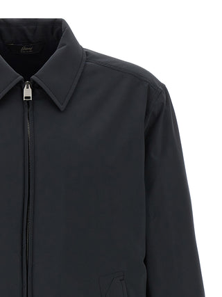 Blue Polyester Shell Jacket