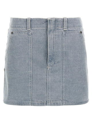 Gray Cotton Long Skirt