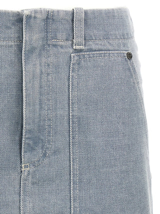 Gray Cotton Long Skirt