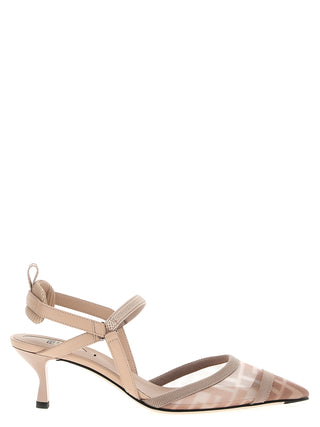 Multicolor Polyamide Mid Heel Pumps