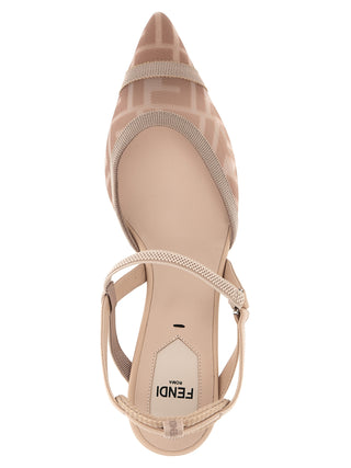 Multicolor Polyamide Mid Heel Pumps