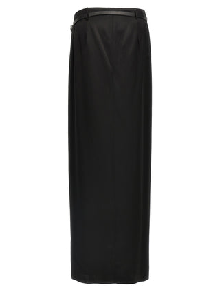 Black Silk Mini Skirt