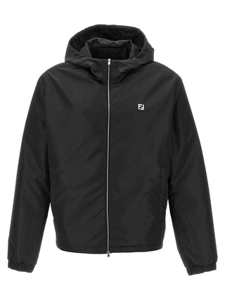 Black Polyester Shell Jacket