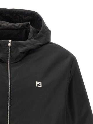 Black Polyester Shell Jacket