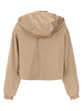 Brown Polyester Shell Jacket