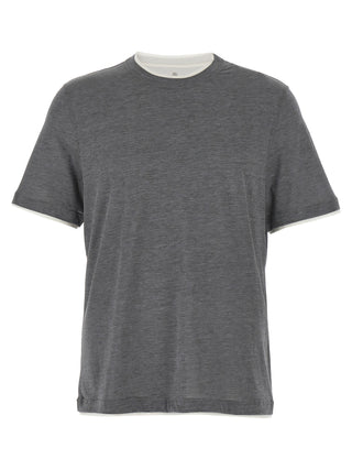 Gray Silk T-Shirt