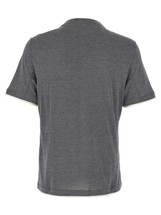 Gray Silk T-Shirt