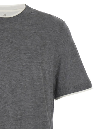 Gray Silk T-Shirt