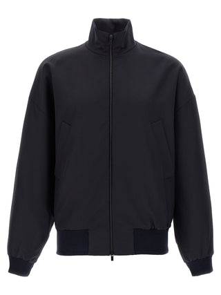 Blue Virgin Wool Full-Length Jacket