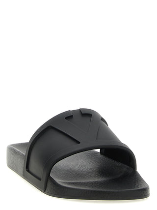 Black Plastic Slides