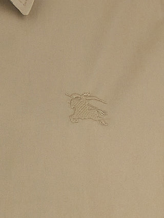 Beige Cotton Full-Length Jacket