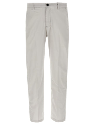Gray Cotton Cropped Pants