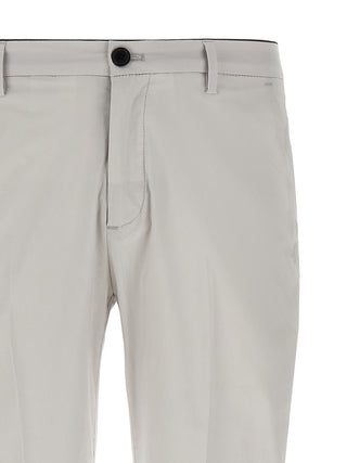 Gray Cotton Cropped Pants