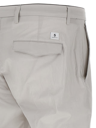 Gray Cotton Cropped Pants