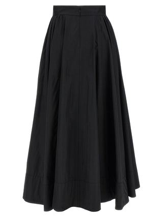 Black Polyester Mini Skirt