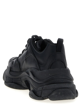 Black Polyethylene Athletic Sneakers