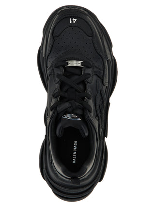 Black Polyethylene Athletic Sneakers