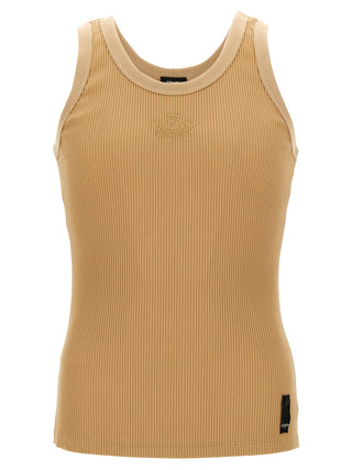 Beige Polyamide Tank Tops