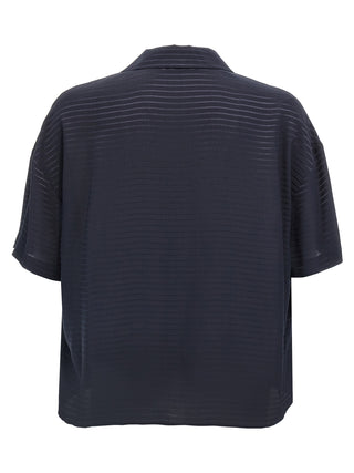 Blue Silk Polo Shirt