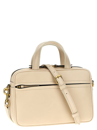 Bolso bicolor de piel de cordero