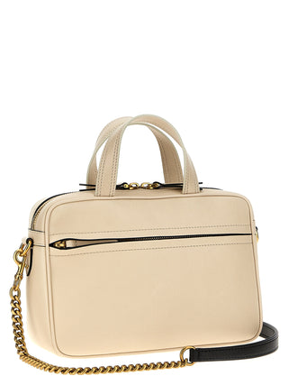 Bolso bicolor de piel de cordero
