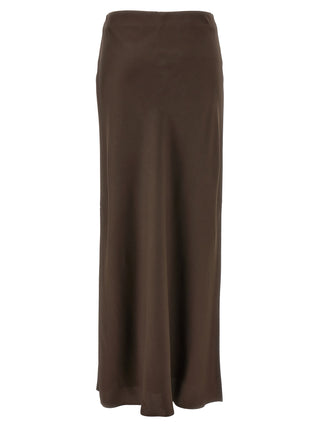 Brown Acetate Mini Skirt