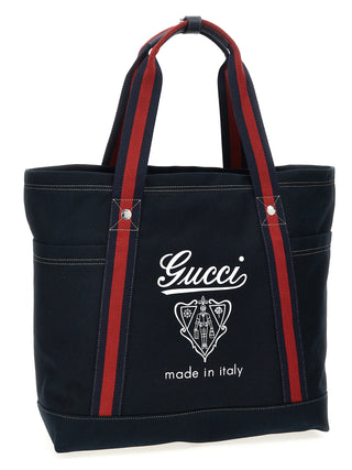 Blue Cotton Tote Bag