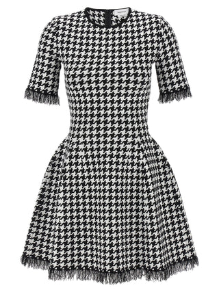 Bicolor Viscose Short Dress