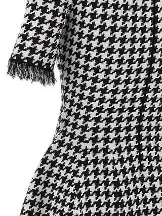Bicolor Viscose Short Dress