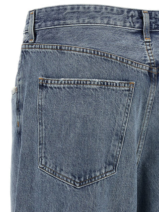 Blue Cotton Relaxed Fit Jeans