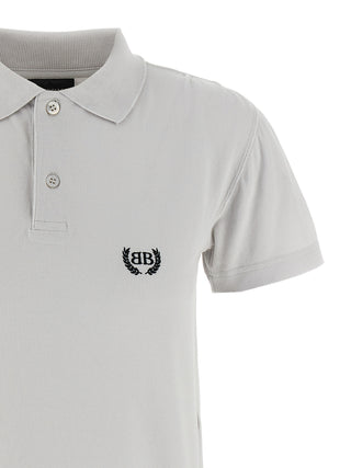 Gray Cotton Polo Shirt