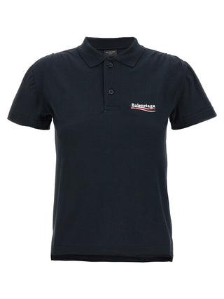 Blue Cotton Polo Shirt
