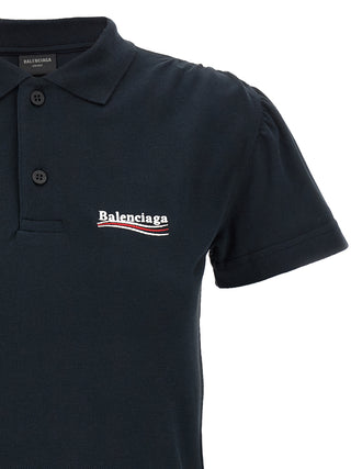 Blue Cotton Polo Shirt