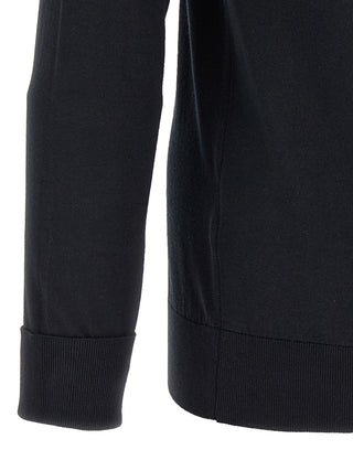 Black Cotton Polo Shirt