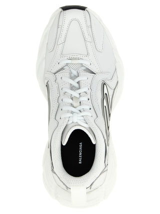 White Cowhide Athletic Sneakers