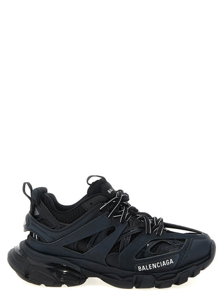 Black Polyethylene Athletic Sneakers