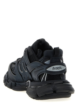 Black Polyethylene Athletic Sneakers