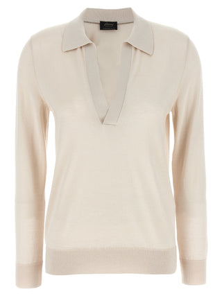 Beige Cashmere Polo Shirt